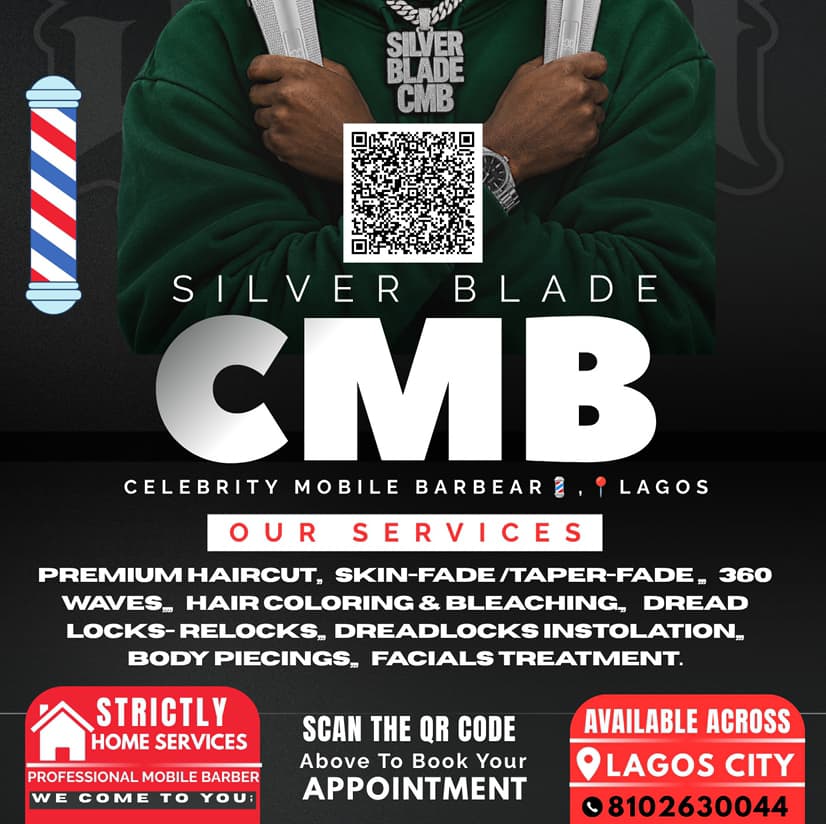 Silver blade celebrity mobile barber Sheidu